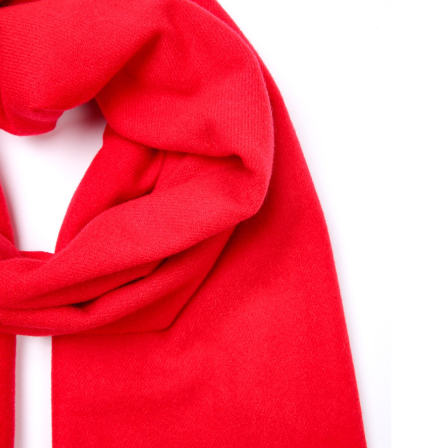 Палантин жіночий однотонний кашемір червоний EDWARD 210-289, фото 2