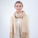 Палантин жіночий однотонний кашемір бежевий EDWARD 210-302, фото 3