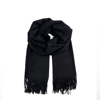 Палантин чоловічий однотонний кашемір чорний EDWARD 676-276 Палантин чоловічий однотонний кашемір чорний EDWARD 676-276