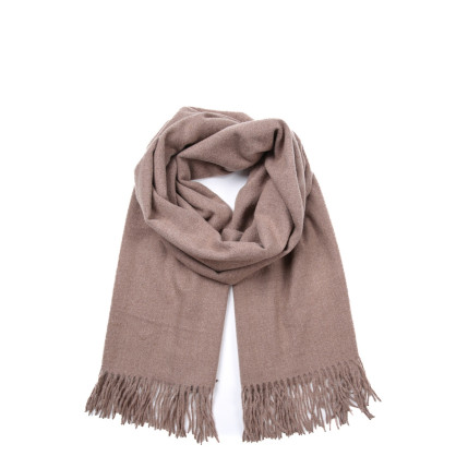 Палантин жіночий однотонний кашемір коричневий EDWARD 676-290 Палантин жіночий однотонний кашемір коричневий EDWARD 676-290