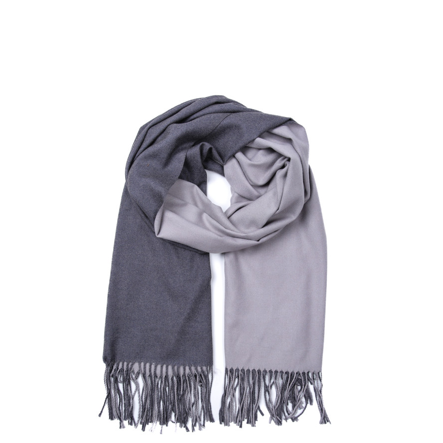 Палантин жіночий двосторонній кашемір сірий AIDEN 945-907, фото 1