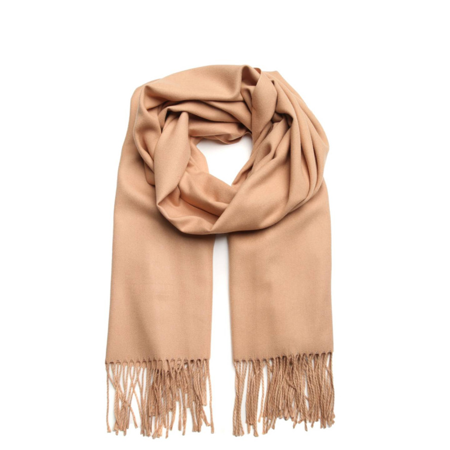 Палантин жіночий однотонний кашемір бежевий IDANA 945-938, фото 1