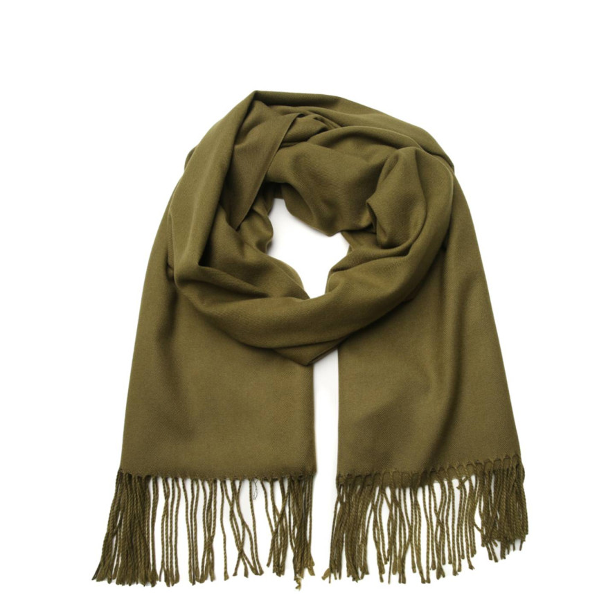 Палантин чоловічий однотонний кашемір хакі IDANA 945-976, фото 1