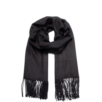 Палантин жіночий однотонний кашемір чорний IDANA 945-983