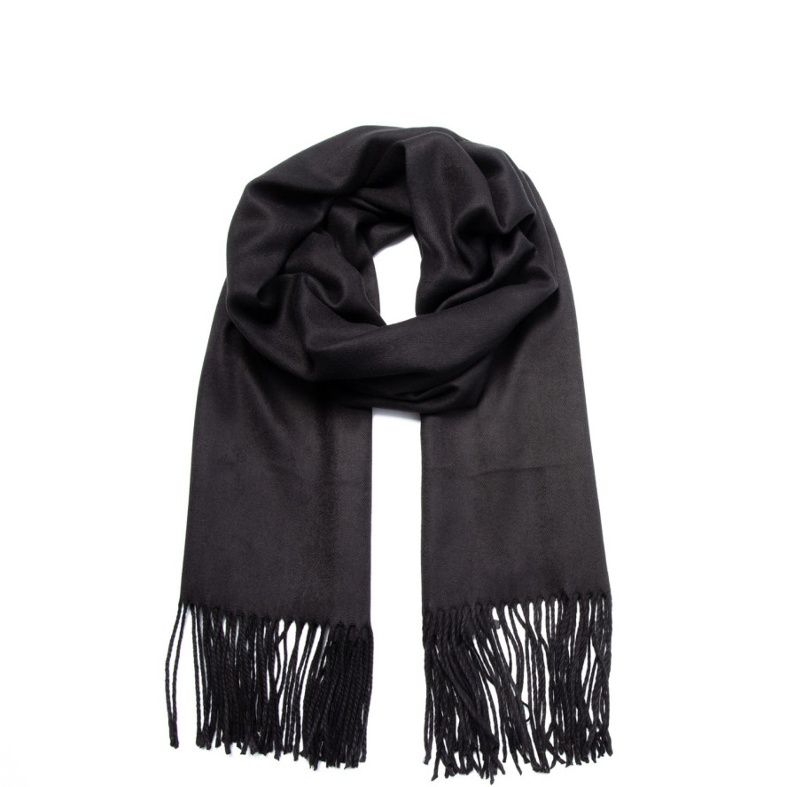 Палантин жіночий однотонний кашемір чорний IDANA 945-983, фото 1