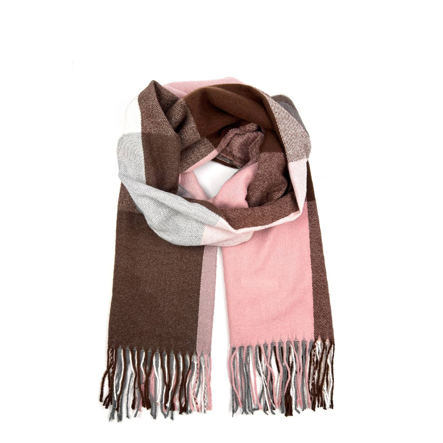 Палантин жіночий клітинка вовна JACKSON 021-402, фото 1