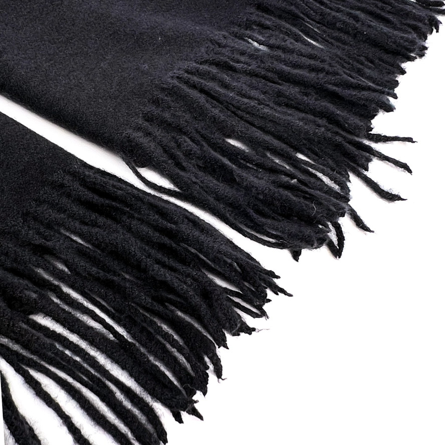 Палантин жіночий однотонний кашемір чорний HOWARD 254-848, фото 2