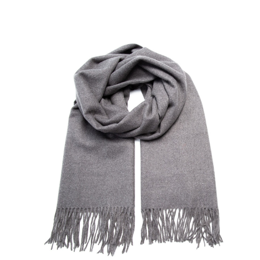 Палантин жіночий однотонний кашемір сірий ELROY 255-104, фото 1