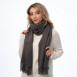 Палантин жіночий однотонний кашемір сірий ELROY 255-104, фото 3