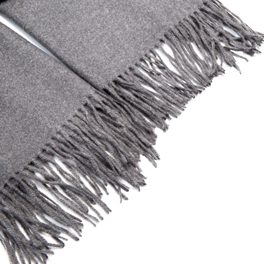 Палантин жіночий однотонний кашемір сірий ELROY 255-104, фото 2