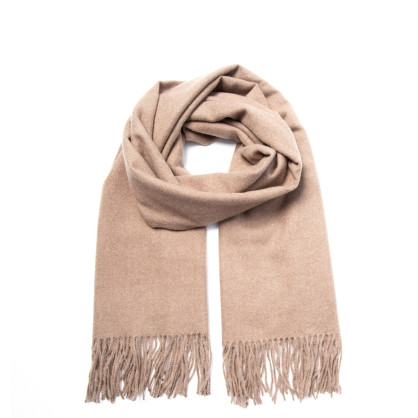Палантин женский однотонный кашемир коричневый ELROY 258-822