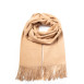 Палантин женский однотонный кашемир бежевый ELROY 258-846, фото 1