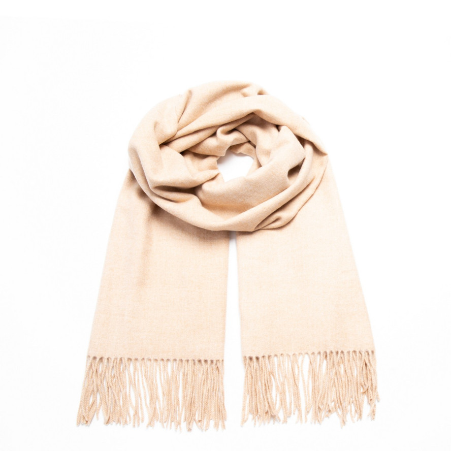 Палантин жіночий однотонний кашемір бежевий ELROY 258-860, фото 1