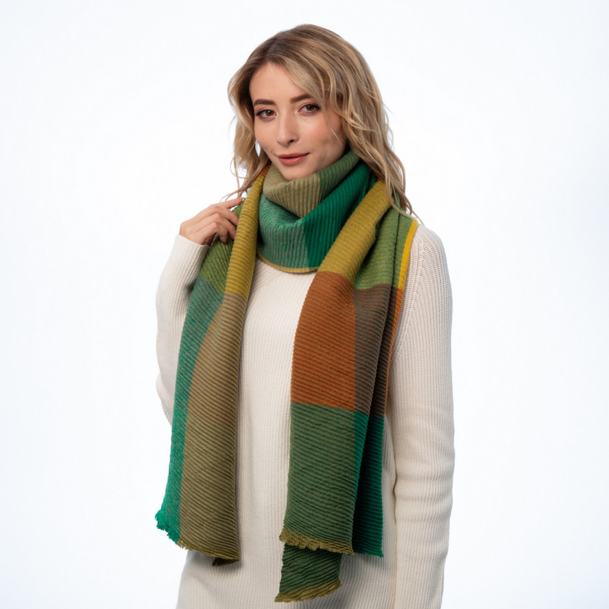 Палантин жіночий клітинка кашемір JULES 263-505, фото 3