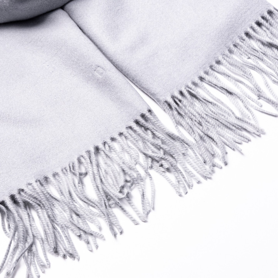 Палантин жіночий однотонний кашемір сірий HOWARD 330-610, фото 2