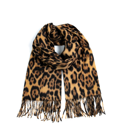 Палантин жіночий кашемір леопард РЕЯН 554-566