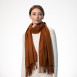 Палантин жіночий однотонний кашемір коричневий IDANA 554-610, фото 4