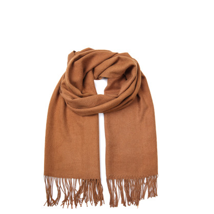 Палантин жіночий однотонний кашемір коричневий IDANA 554-610 Палантин жіночий однотонний кашемір коричневий IDANA 554-610