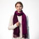 Палантин жіночий двосторонній кашемір фіолетовий AIDEN 555-075, фото 4