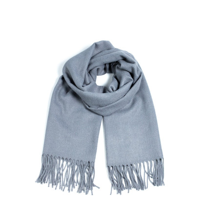 Палантин жіночий однотонний ялинка вовна з поліестером сірий GAYNOR 555-099 Палантин жіночий однотонний ялинка вовна з поліестером сірий GAYNOR 555-099