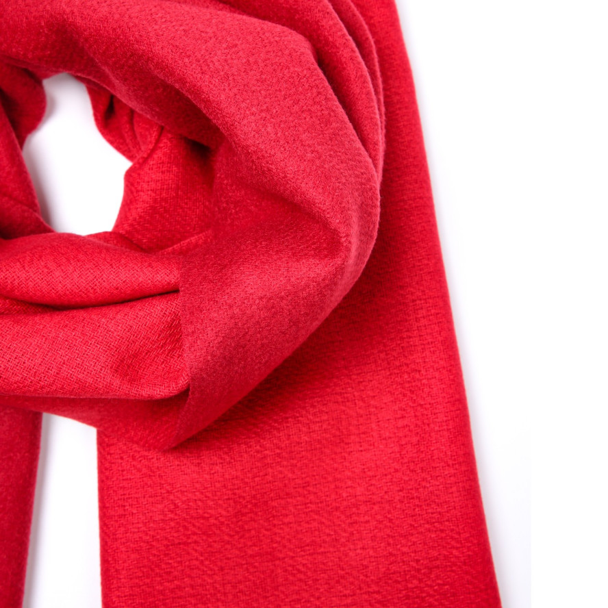 Палантин женский двусторонний кашемир красный АРЕС 555-105, фото 2