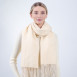 Палантин жіночий двосторонній кашемір бежевий АРЕС 555-150, фото 3