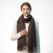 Палантин жіночий двосторонній кашемір коричневий АРЕС 555-167, фото 4