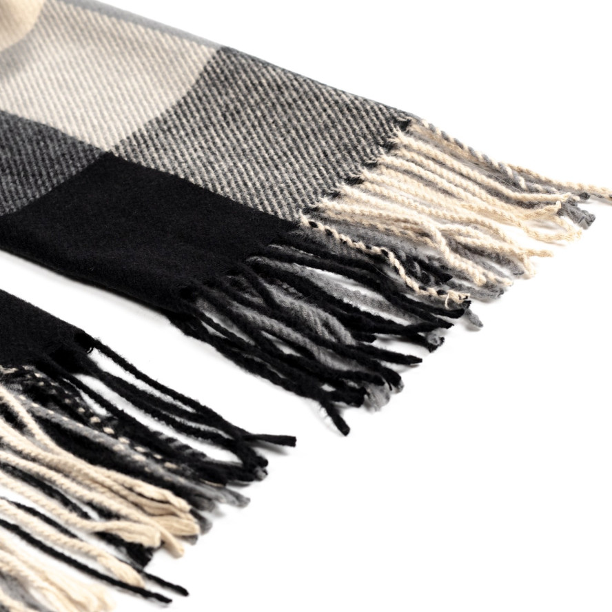 Палантин жіночий клітинка кашемір АЛІ 555-259, фото 2