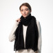 Палантин з паєтками жіночий однотонний кашемір чорний ЛУНА 555-310, фото 3