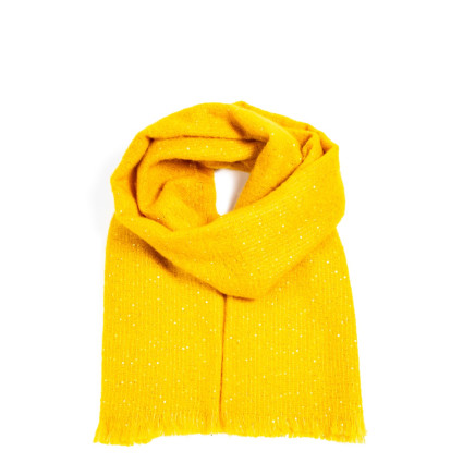 Палантин з паєтками жіночий однотонний кашемір жовтий ЛУНА 555-341 Палантин з паєтками жіночий однотонний кашемір жовтий ЛУНА 555-341