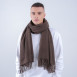 Палантин мужской однотонный кашемир коричневый EDWARD 555-464, фото 3