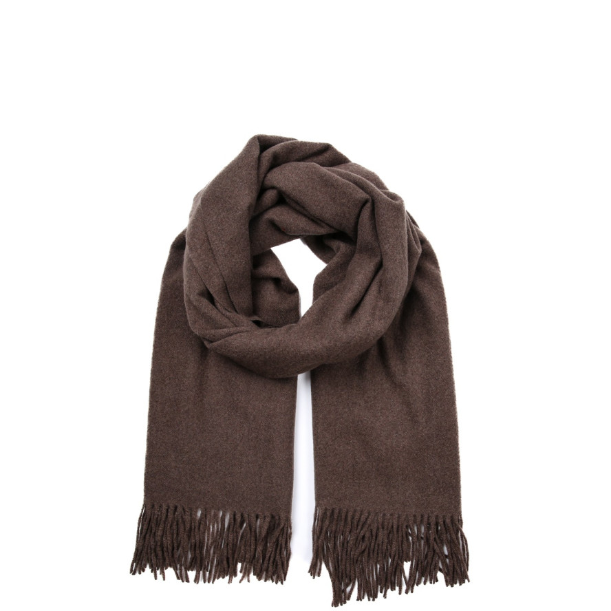 Палантин жіночий однотонний кашемір коричневий EDWARD 555-464, фото 1