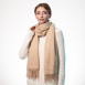 Палантин жіночий однотонний кашемір бежевий EDWARD 555-488, фото 4