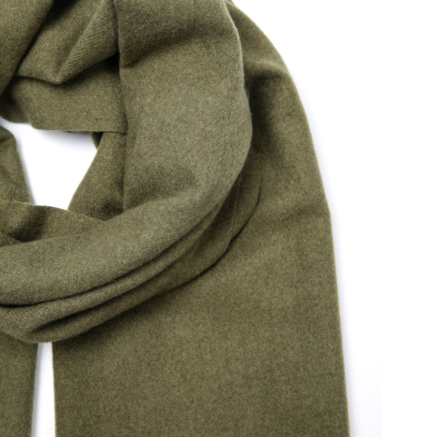 Палантин жіночий однотонний кашемір хакі EDWARD 555-518, фото 2