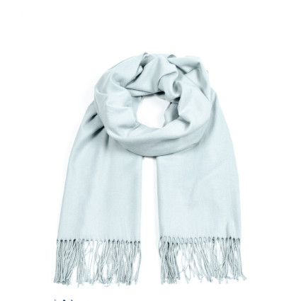 Палантин жіночий однотонний кашемір сіро-блакитний IDANA 560-253