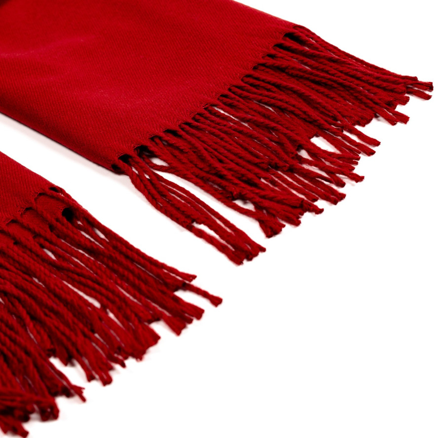 Палантин чоловічий однотонний кашемір червоний IDANA 560-314, фото 2