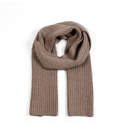 Шарф жіночий однотонний вовна коричневий ТЕОДОР 581-630