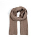 Шарф жіночий однотонний вовна коричневий ТЕОДОР 581-630, фото 1