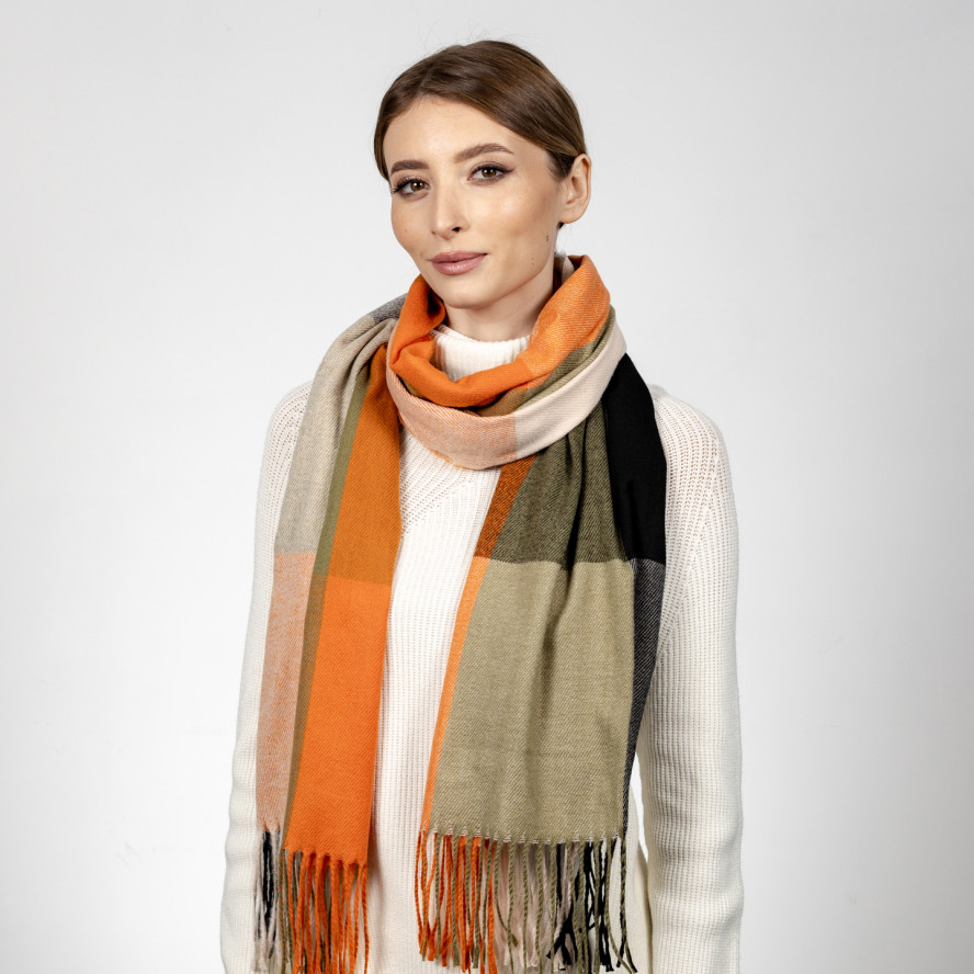 Палантин жіночий клітка вовна JACKSON 585-041, фото 3