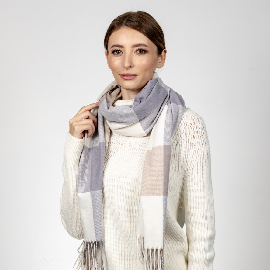 Палантин женский клетка шерсть JACKSON 585-058, фото 3