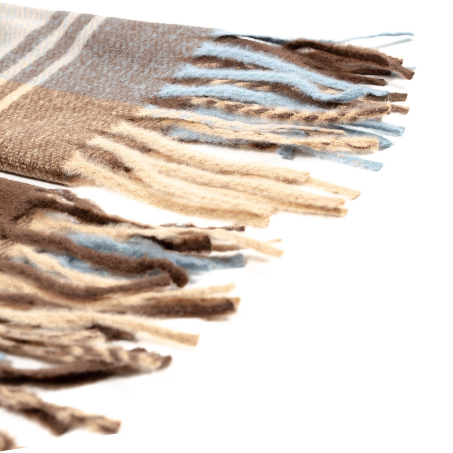 Палантин жіночий клітинка кашемір АЗАР 591-998, фото 2