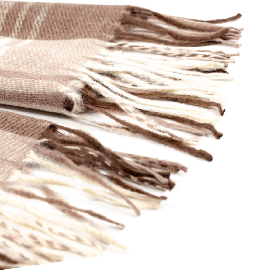 Палантин жіночий клітинка кашемір АЗАР 592-001, фото 2