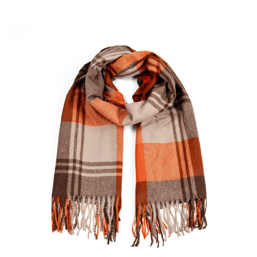 Палантин мужской клетка кашемир АЗАР 592-018, фото 1