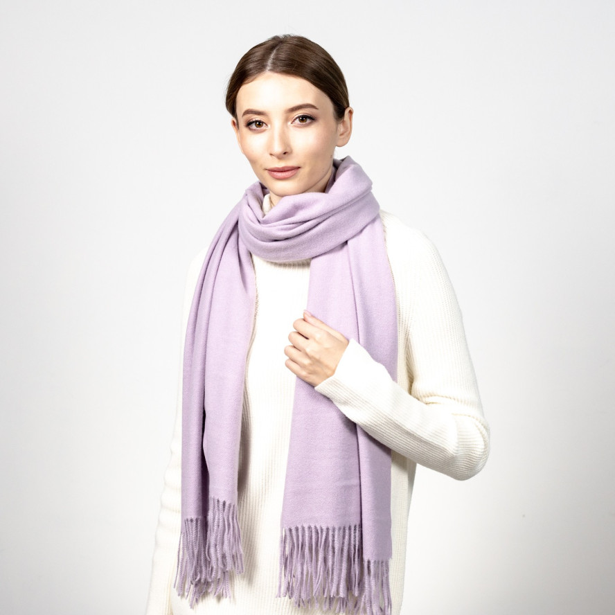 Палантин жіночий однотонний кашемір фіолетовий HOWARD 594-159, фото 3