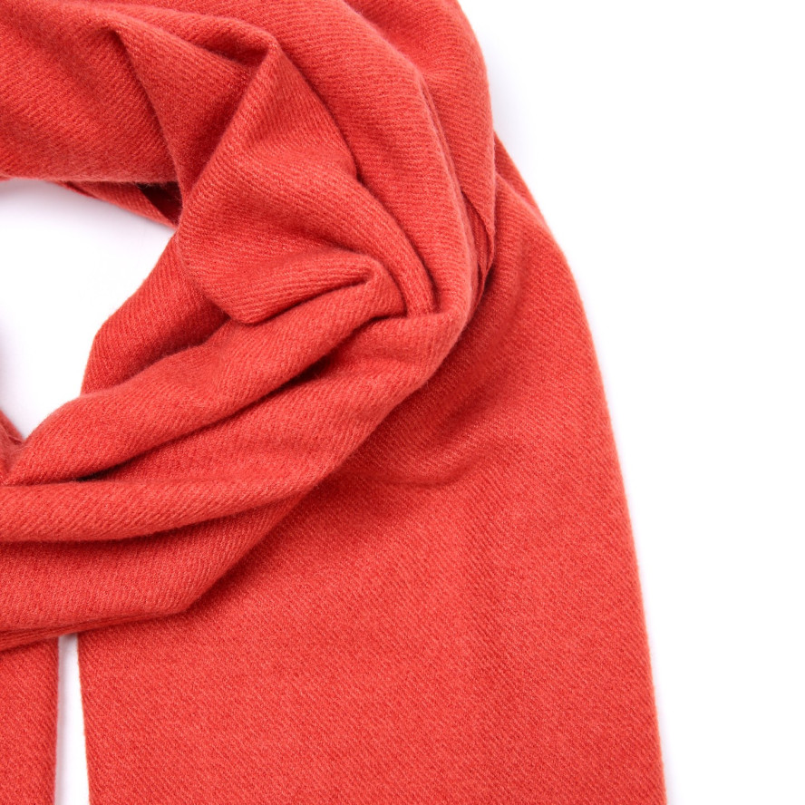 Палантин жіночий однотонний кашемір помаранчевий HOWARD 594-180, фото 2