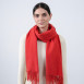 Палантин жіночий однотонний кашемір помаранчевий HOWARD 594-180, фото 3