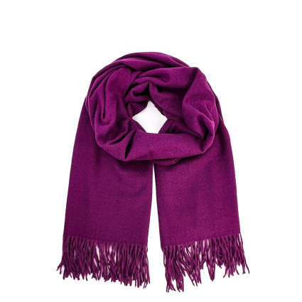 Палантин жіночий однотонний кашемір фіолетовий HOWARD 594-197 Палантин жіночий однотонний кашемір фіолетовий HOWARD 594-197