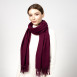 Палантин жіночий однотонний кашемір бордовий HOWARD 594-203, фото 3