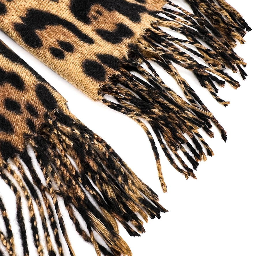 Палантин жіночий кашемір леопард РЕЯН 599-215, фото 2