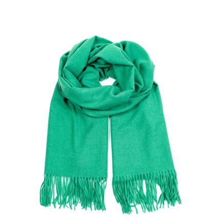 Палантин жіночий однотонний кашемір зелений HOWARD 600-027